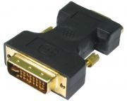 Adapter DVI-I  (M) - VGA (F) crni