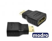Adapter Mini HDMI (M) - HDMI (F) crni