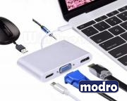 Adapter-konvertor USB 3.1 TIP C na HDMI VGA AUDIO 3.5mm 3.1 TIP C USB 3.0