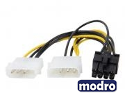 Naponski adapter za PCI-E VGA (8-pin) -2x Molex