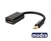 Adapter Mini Display port (M) - Display Port (F) crni