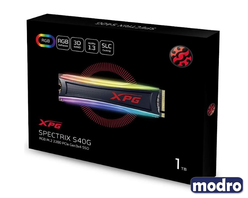 1TB M.2 PCIe Gen3 x4  XPG SPECTRIX S40G RGB AS40G-1TT-C SSD