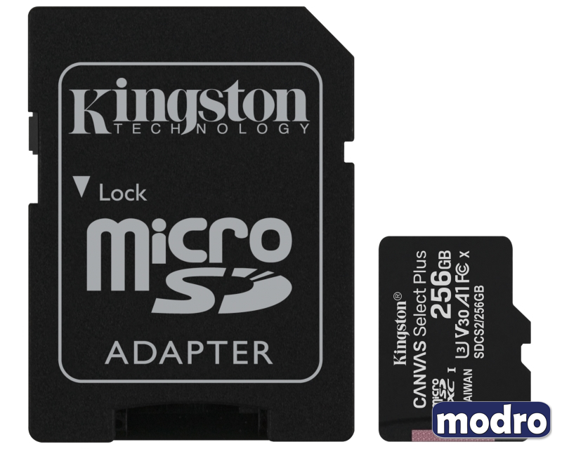 A1 MicroSDXC 256GB 100R class 10 SDCS2/256GB + adapter