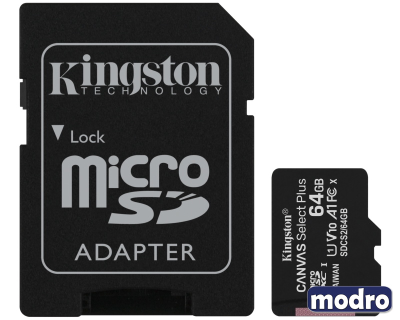 A1 MicroSDXC 64GB 100R class 10 SDCS2/64GB + adapter
