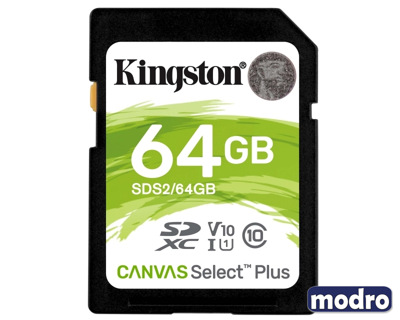 U1 V10 SDXC 64GB Canvas Select Plus 100R C10 UHS-I SDS2/64GB