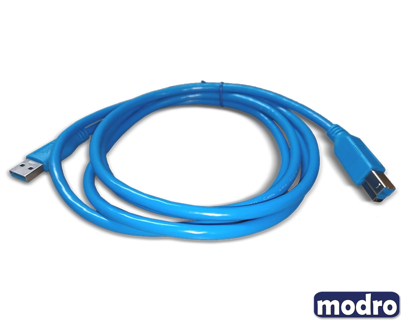 Kabl USB 3.0 - USB 3.0 B M/M 1.8m plavi