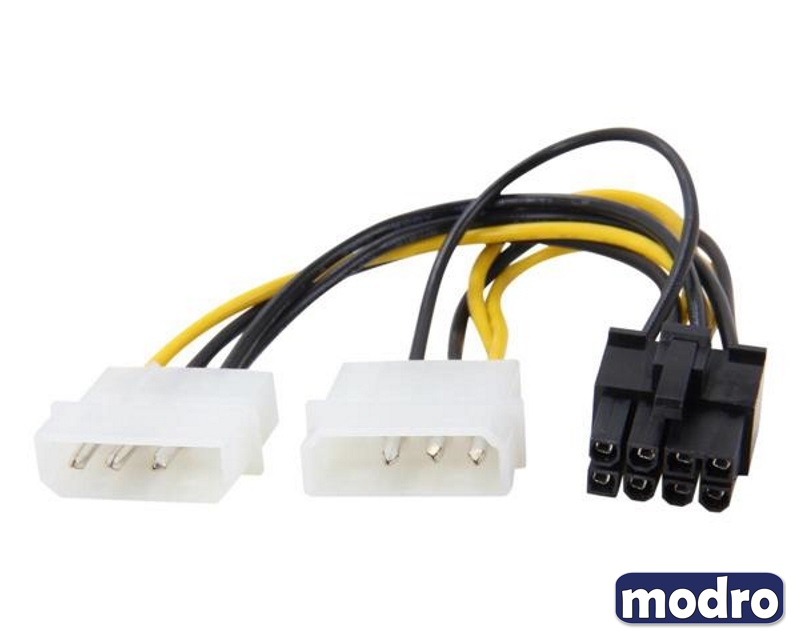 Naponski adapter za PCI-E VGA (8-pin) -2x Molex