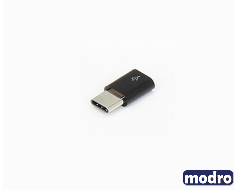 Adapter USB 3.1 tip C (M) - Micro USB (F) crni
