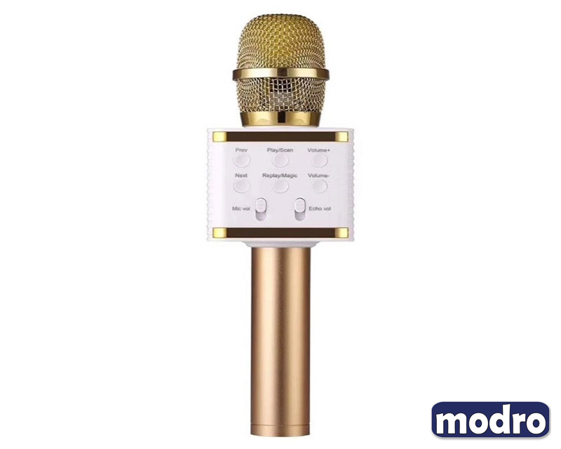 Karaoke Bluetooth Mikrofon V7 zlatni