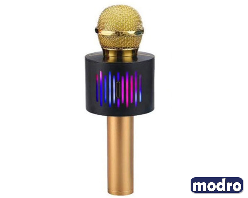 Karaoke Bluetooth Mikrofon V8 zlatni